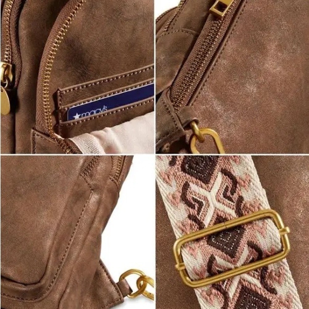 Style & Co. Brown Crossbody Bag with Patterned Strap NWOT Retails $69 - Picture 9 of 11